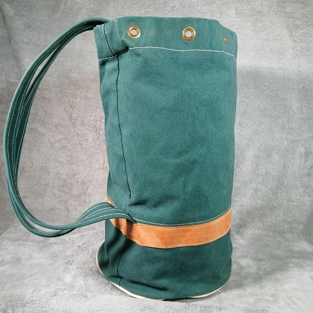 Dennis Kyte Starbuck Duffle Bag Green Canvas Nautical Travel 1980s Vintage